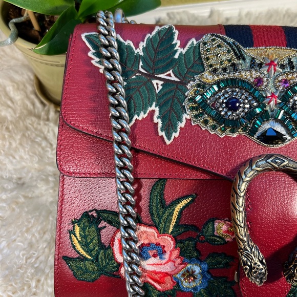 Gucci Red Dionysus Shoulder Bag with Floral Embroidery - Rare Edition - Medium - Picture 5 of 16